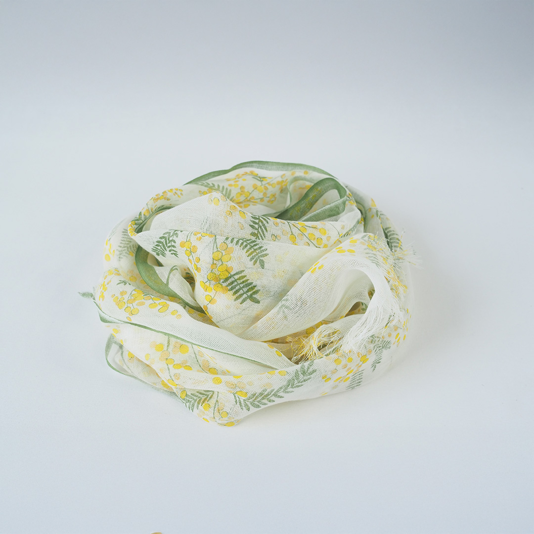 MAISON BLANCHE  おさんぽストールｰベンベルグ- /ミモザGR 【日本製】